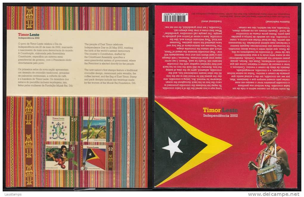 Timor Leste 2002 Independence 1st Issue Stamps Pack - East Timor