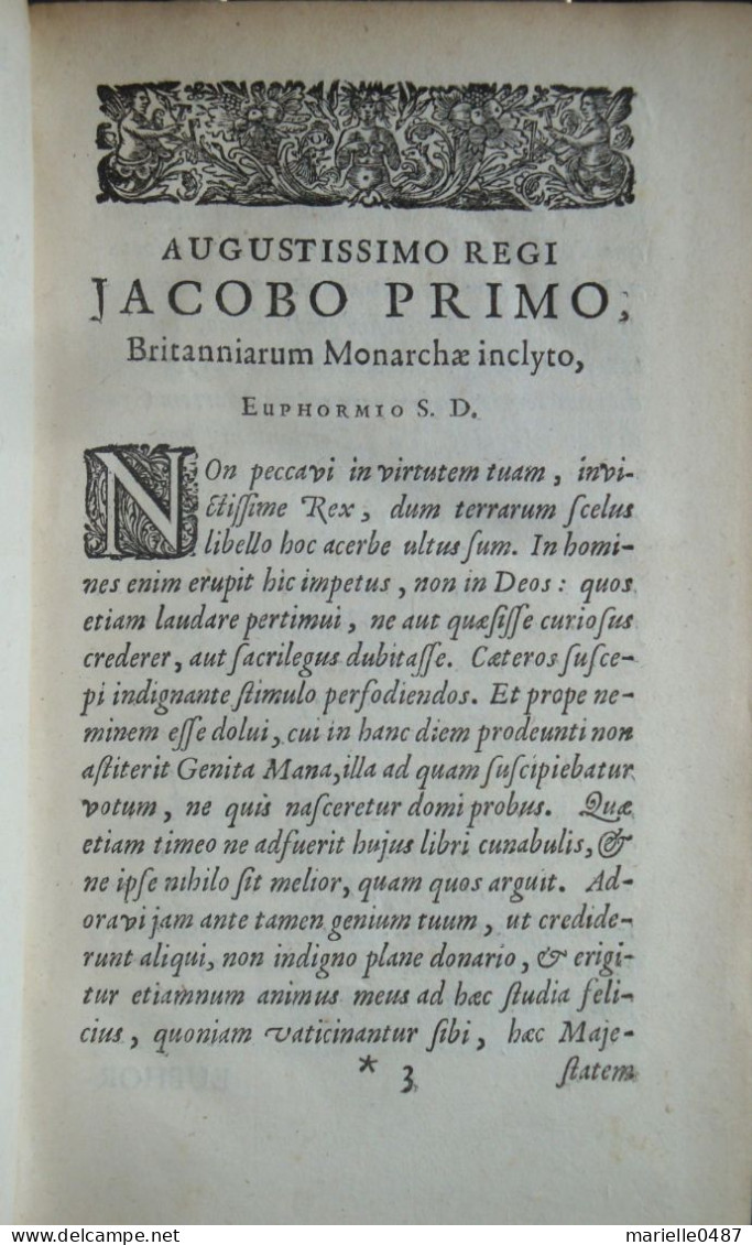 John Barclay - Euphormionis Lusinini Sive Jo. Barclaii Satyrico Leiden, Hackius, 1674 - Livres Anciens