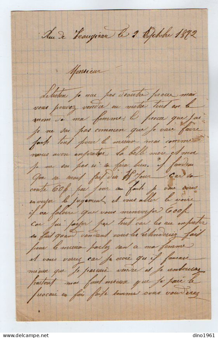 VP22.382 - MAYENNE 1892 - Lettre - Me CHAULIN - SERVINIERE Impliqué Dans L'affaire DREFUS Et Mort Mystérieuse à LE MANS - Politicians  & Military