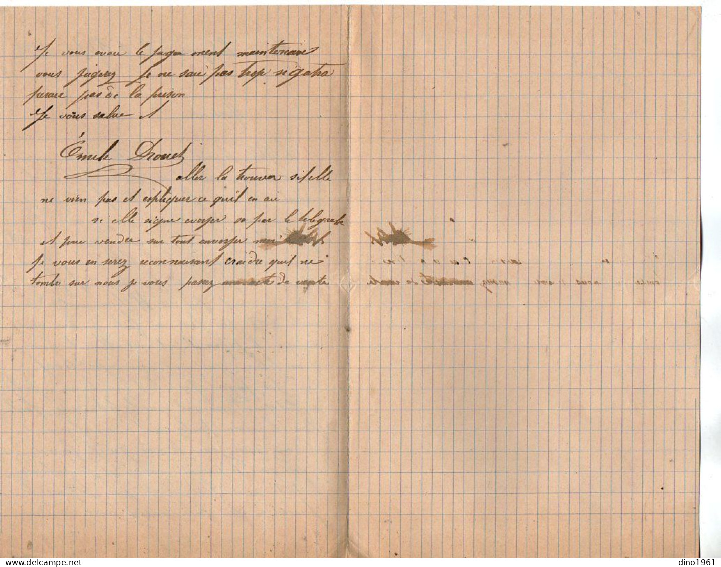 VP22.382 - MAYENNE 1892 - Lettre - Me CHAULIN - SERVINIERE Impliqué Dans L'affaire DREFUS Et Mort Mystérieuse à LE MANS - Politico E Militare