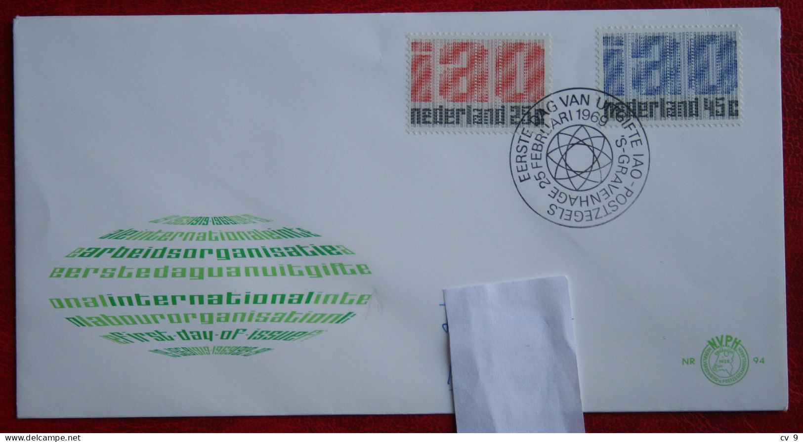 FDC E94 94 IAO Zegels NVPH 918-919 1969 With Address NEDERLAND NIEDERLANDE NETHERLANDS - FDC