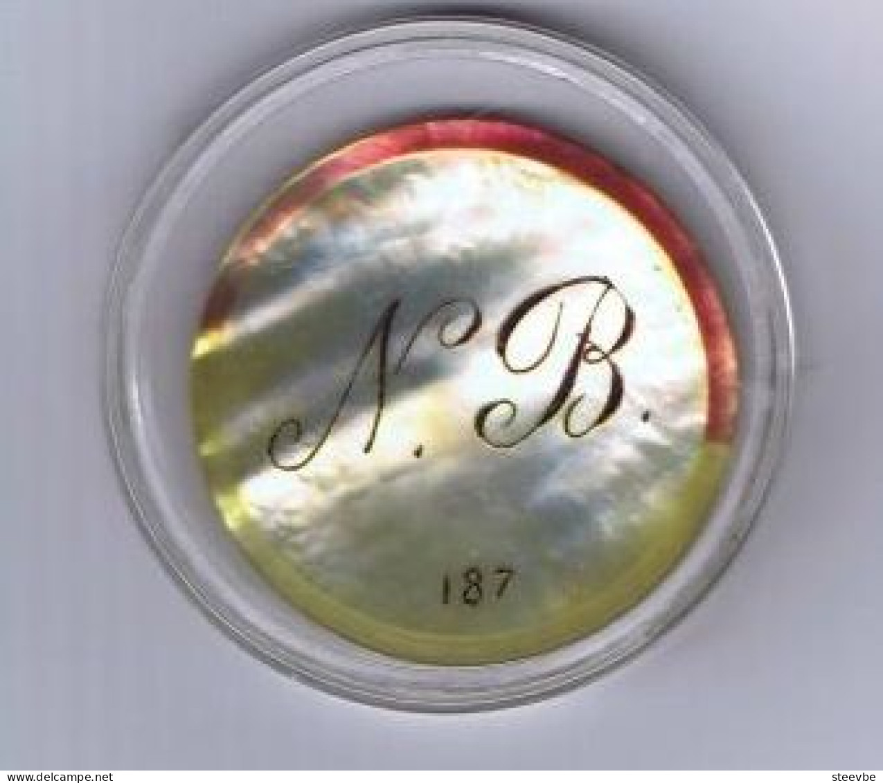 A/ Casino Chip Jeton Nacre Mother Of Pearl N.B. 25 - Casino
