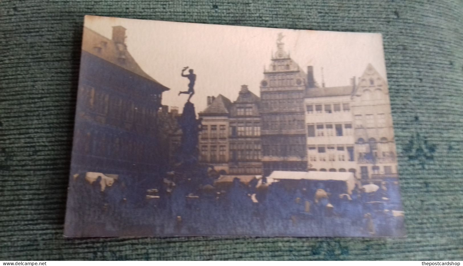 Antwerp Market Square Plain Back Thick Card - Antwerpen