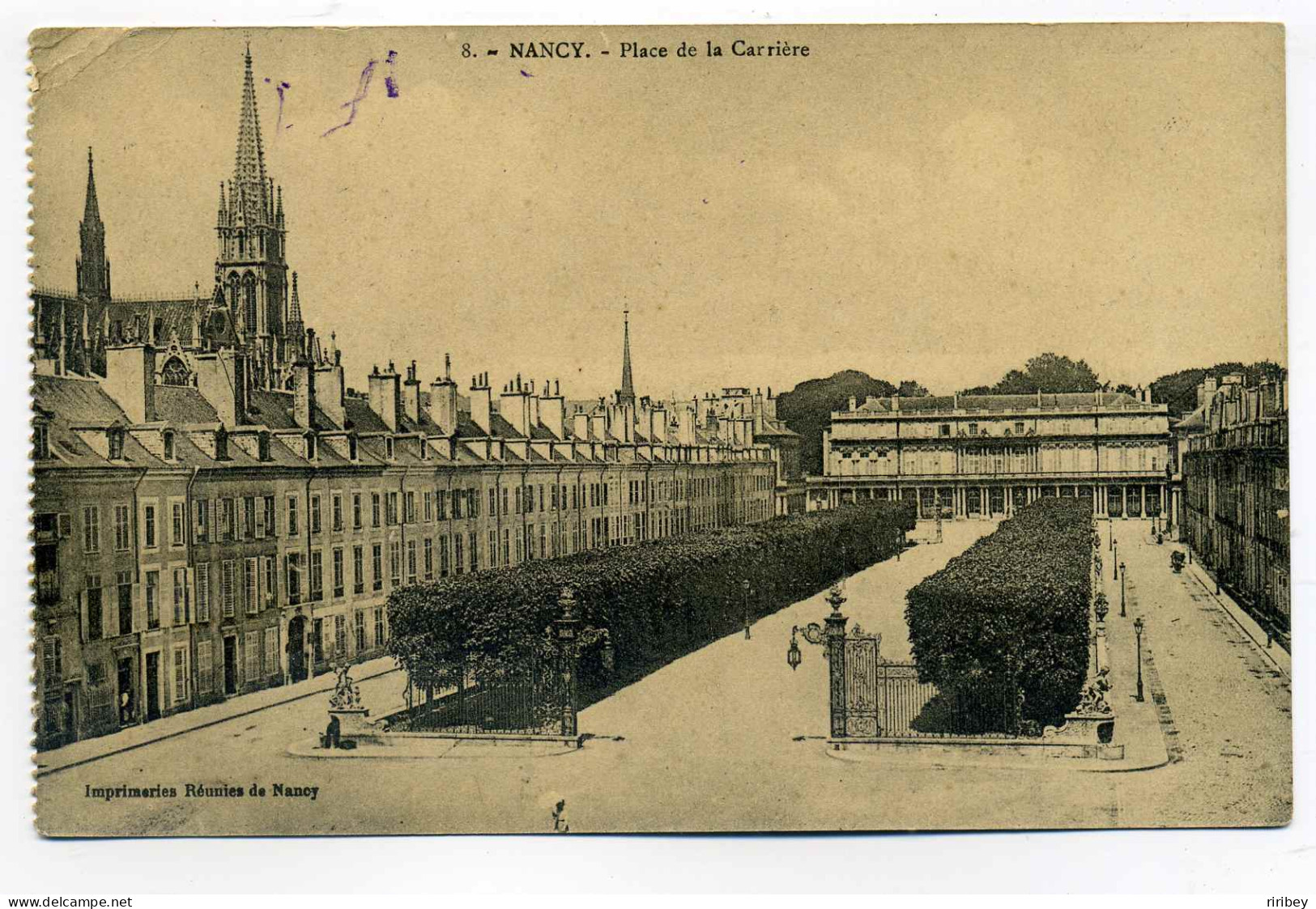 WW1 / Direction Des Etapes Et Des Services 1ere Armée / Adressée à SAINT AMOUR JURA / 1914 / Sur CPA De Nancy - Guerra De 1914-18