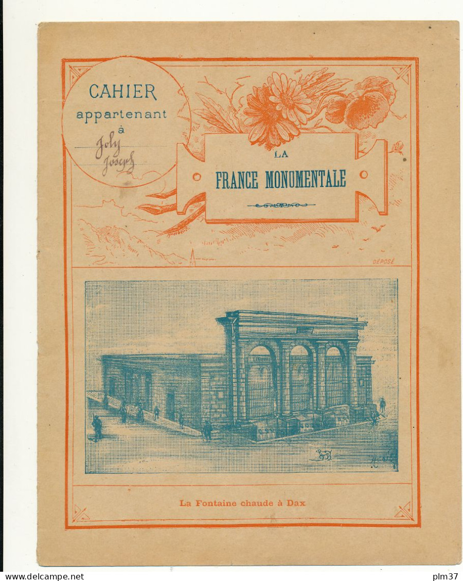 Couverture De Cahier - La Fontaine Chaude à Dax - C. Charier, Saumur - Protège-cahiers