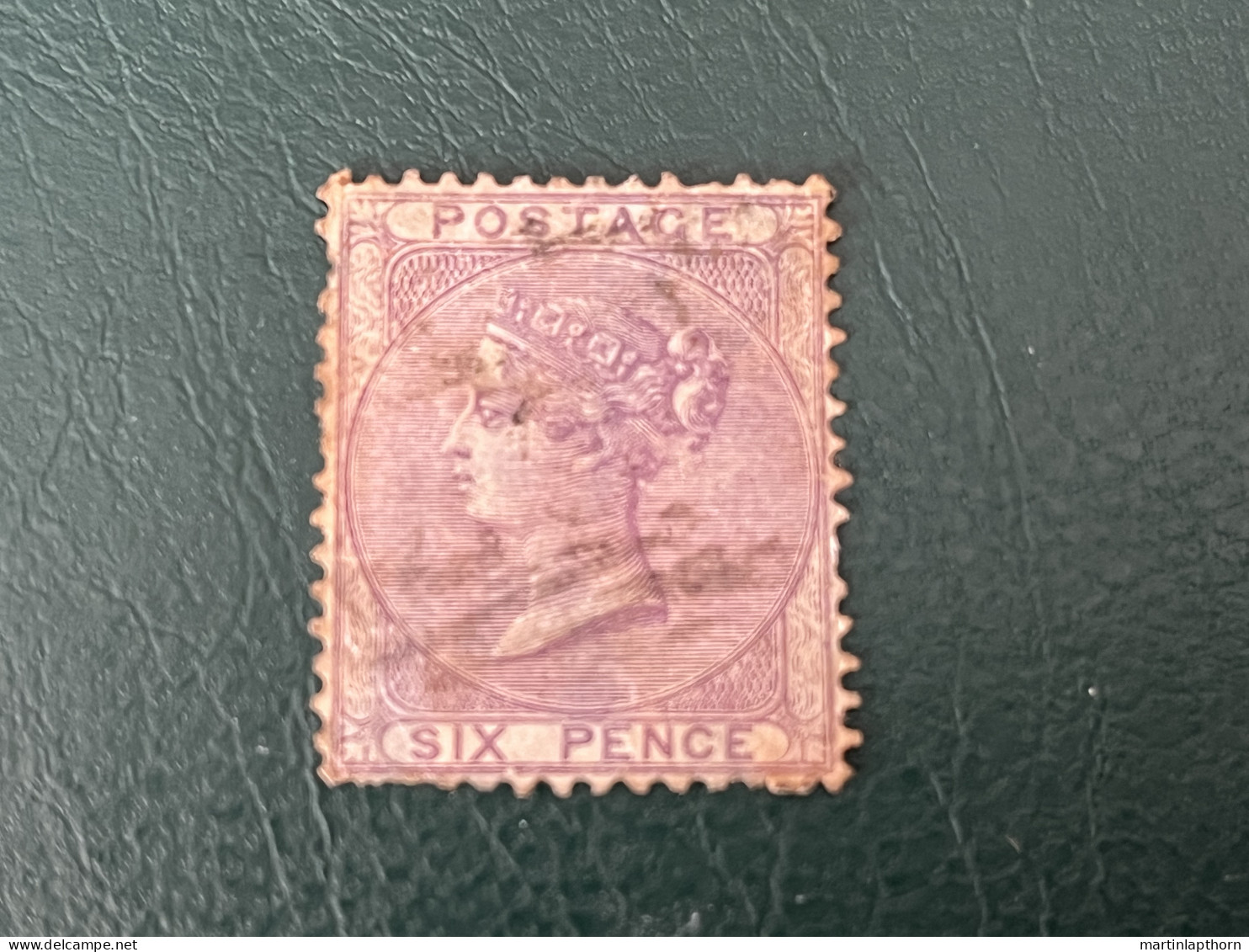 Great Britain, 1855 Queen Victoria Lilac Six Pence Stamp No Letters In Corners - Oblitérés