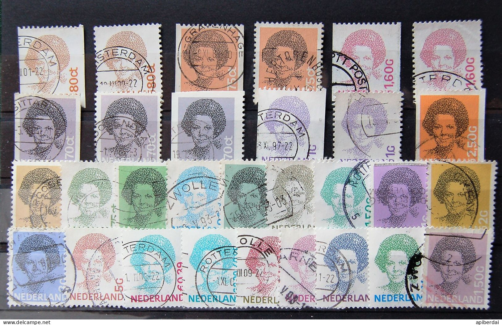 Pays-bas Nederland  -  Small Batch Of 30 Differents "beatrix" Stamps Used - Altri & Non Classificati