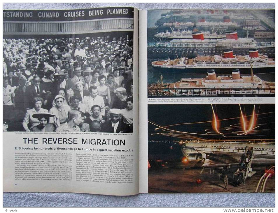 Magazine LIFE - AUGUST 22 , 1955 - INTER. ED. - EISENHOWER / KHRUSHCHEV  - PUB. Avions  LOCKHEED    (3033) - News/ Current Affairs