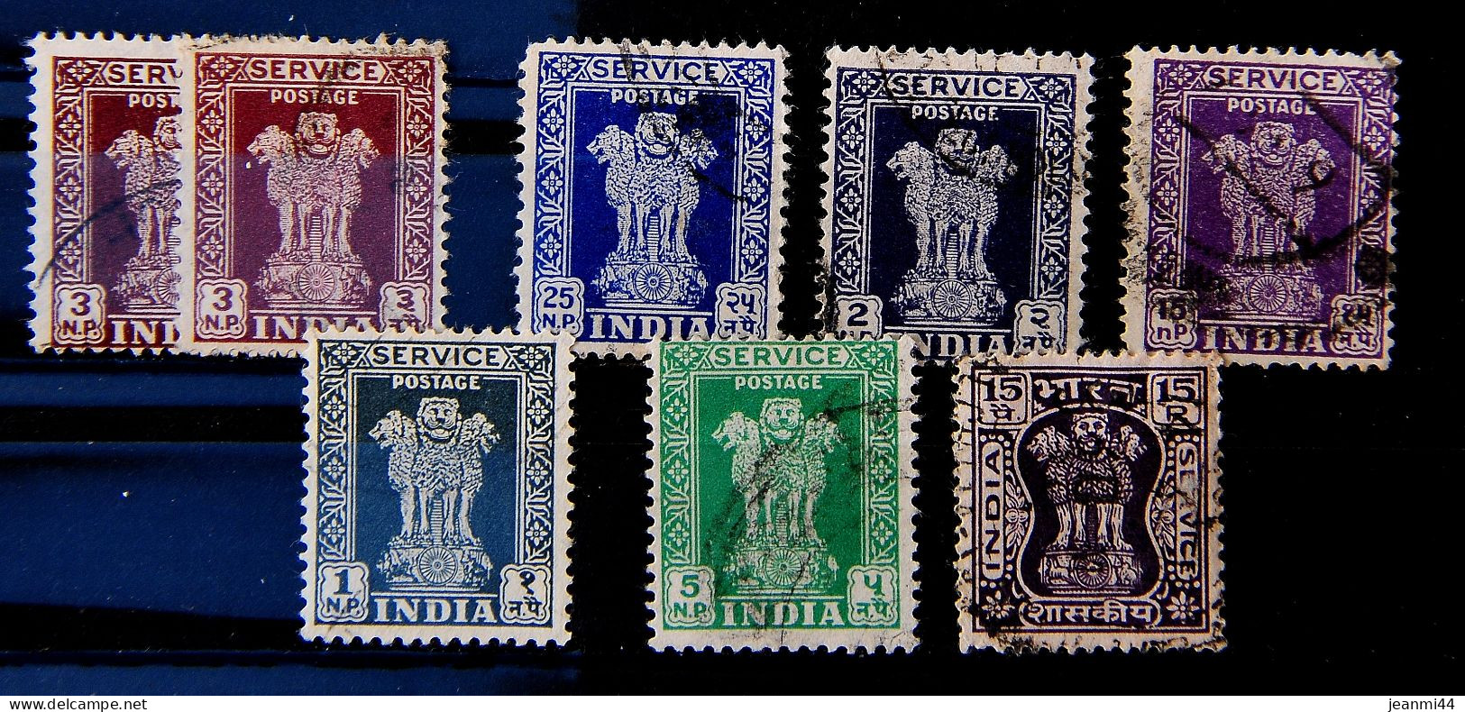 INDE 1950/1959 - Petit Lot De 6 Timbres Oblitérés - Les Doublons Ne Sont Pas Comptés. - Gebraucht