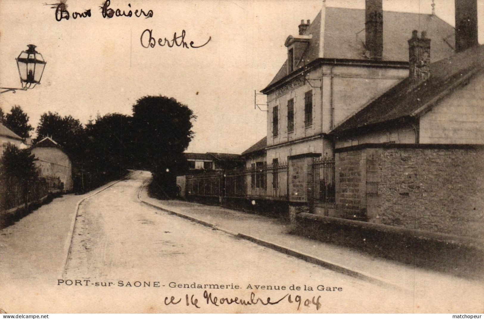 PORT-SUR-SAONE -70- GENDARMERIE AVENUE DE LA GARE - Port-sur-Saône