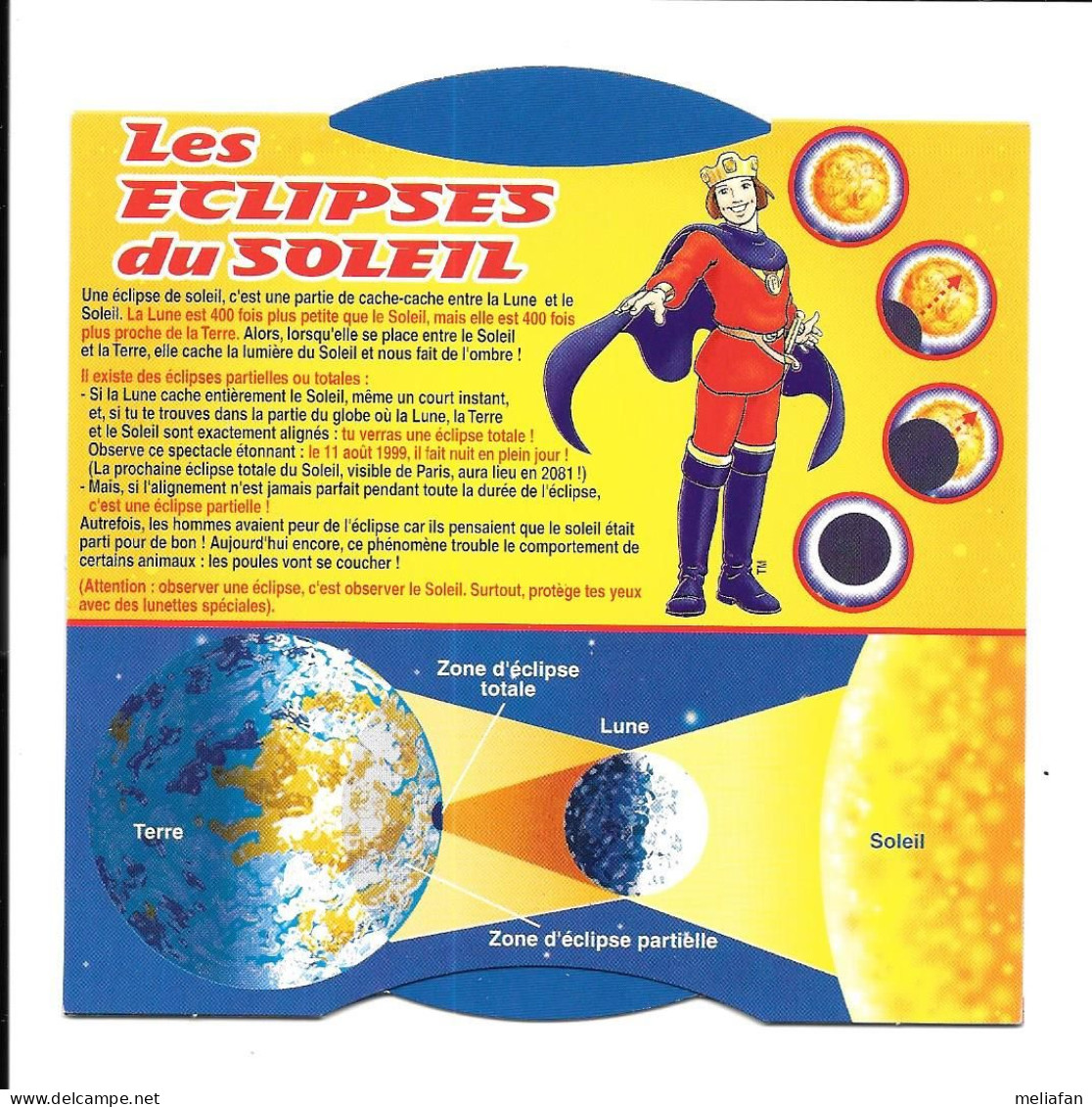 GF1038 - CARTONETTE BISCUIT PRINCE DE LU - LES ECLIPSES SOLAIRES - Lu