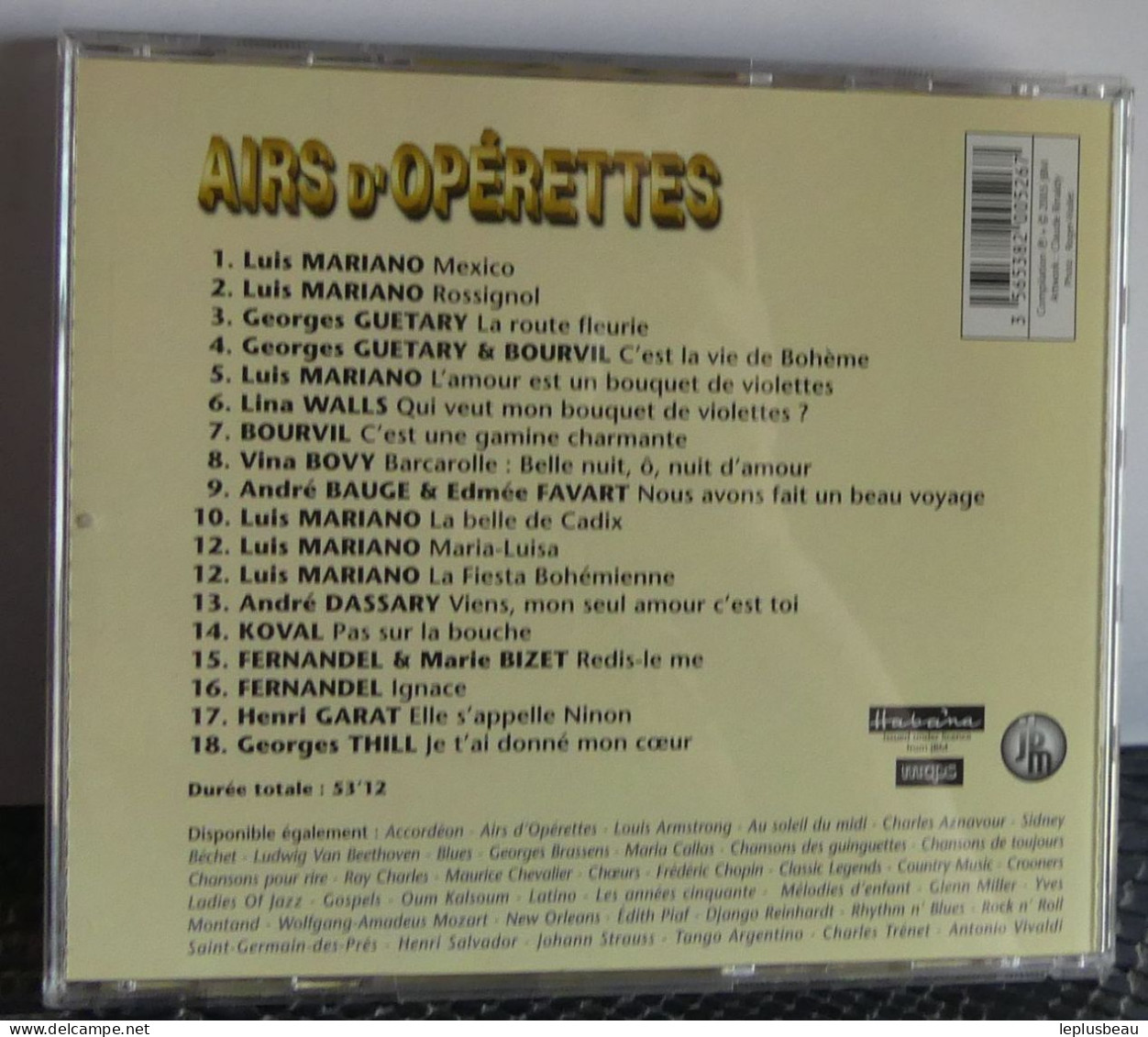 CD Airs D'opérettes - Opéra & Opérette