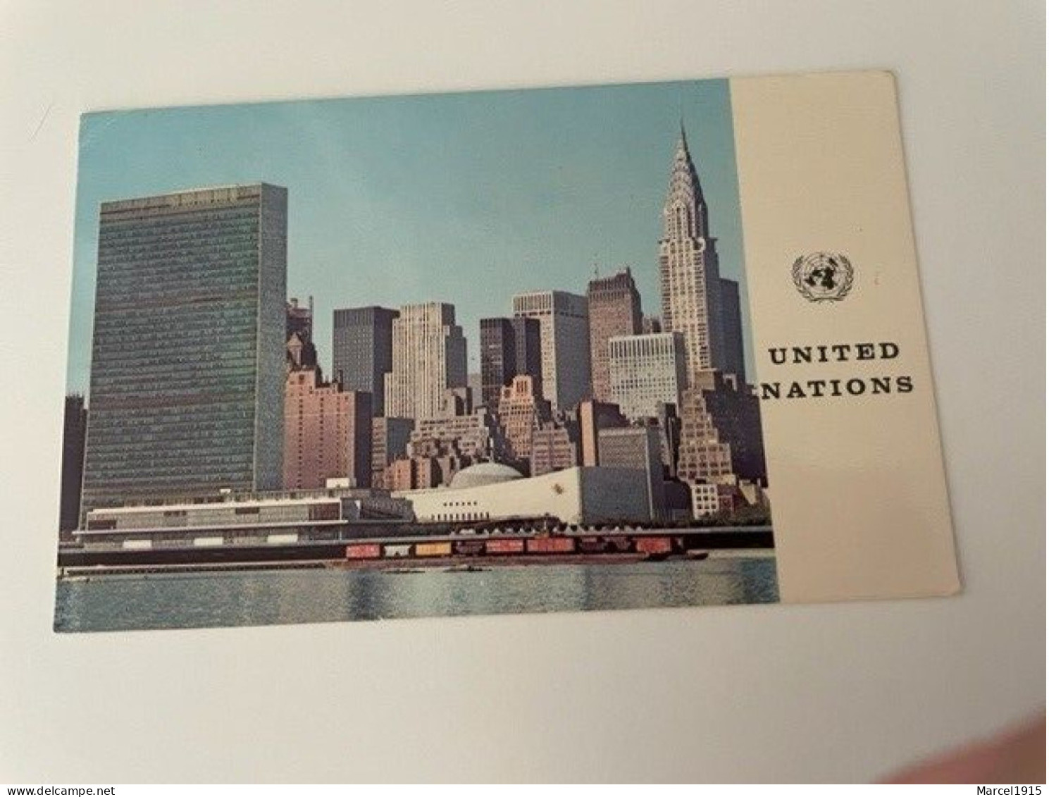 POST CARD NEW YORK A View Of United Nations Headquarters Looking Across East River Dated MAY 1968 - Places