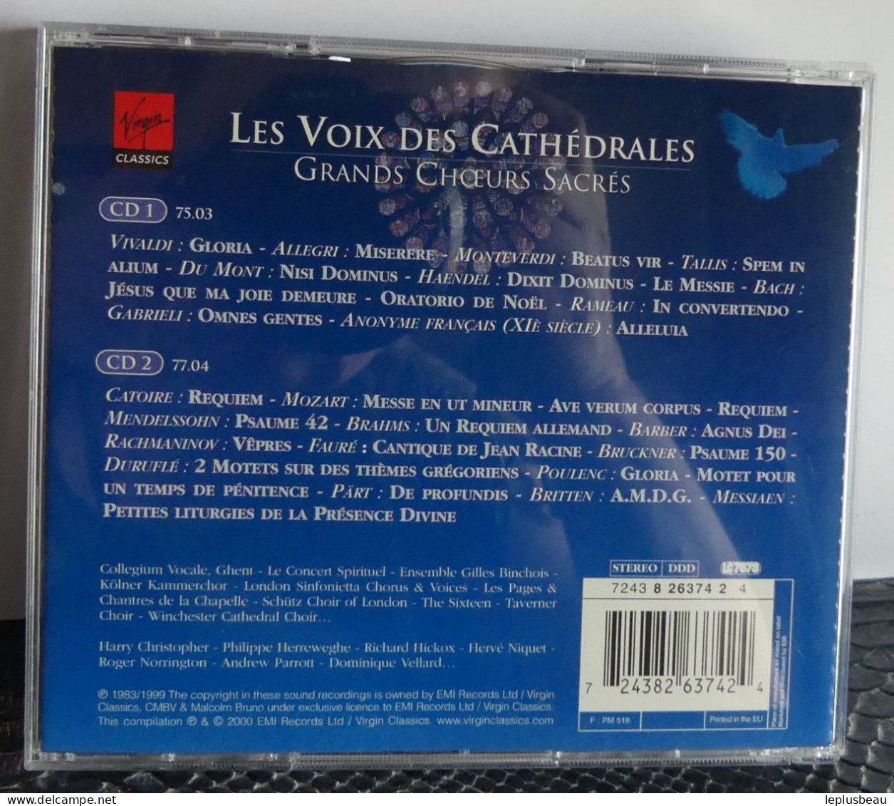 2 CD Les Voix Des Cathédrales - Chants Gospels Et Religieux
