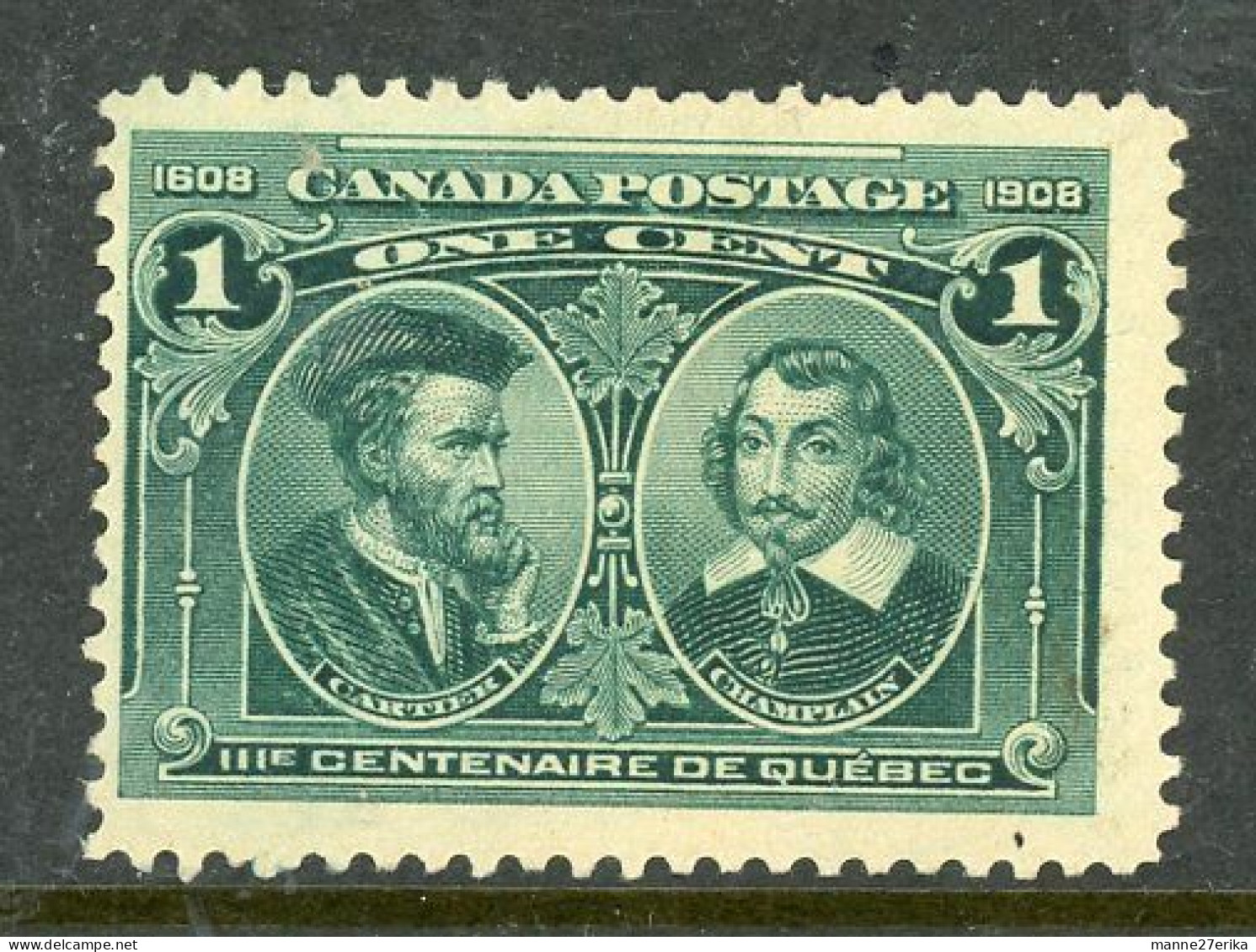 Canada USED 1908 Cartier And Champlain - Used Stamps