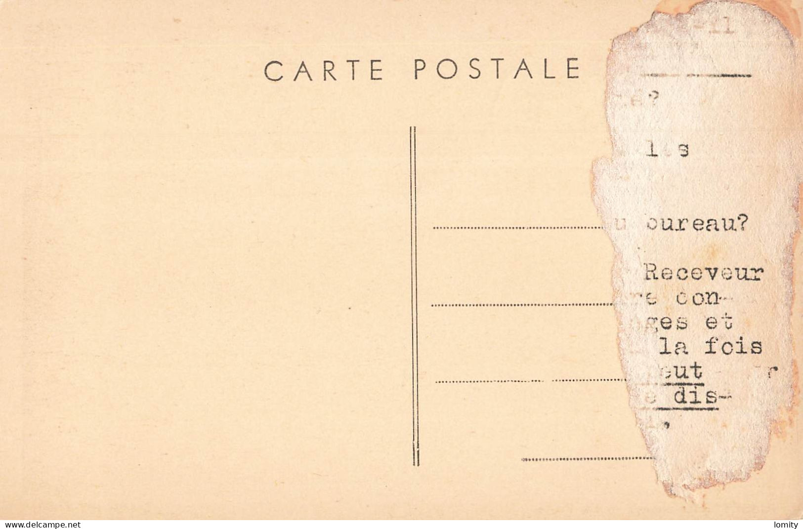 70 Jussey La Poste PTT Cachet 1941 CPA Voir état Ci Dessous - Jussey