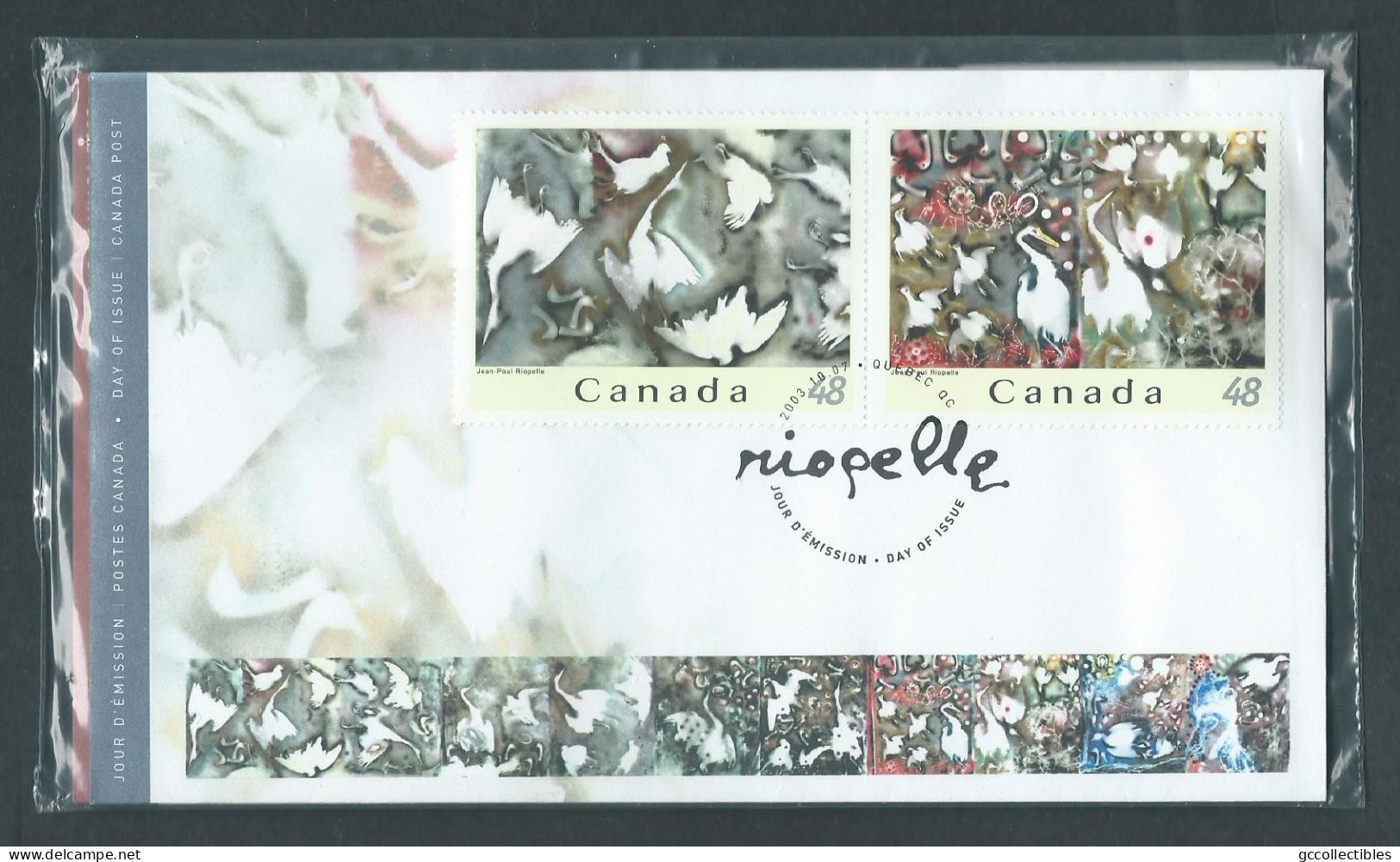Canada # 2002 Combo FDC Sealed Pack - Jean-Paul Riopelle - 2001-2010