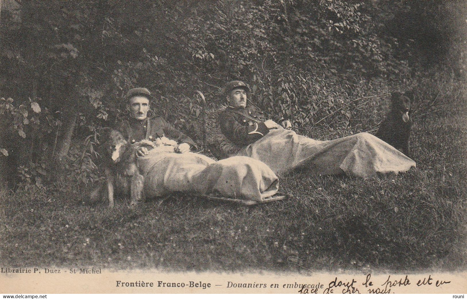 Frontière Franco Belge   -  Douaniers  En Embuscade - Douane