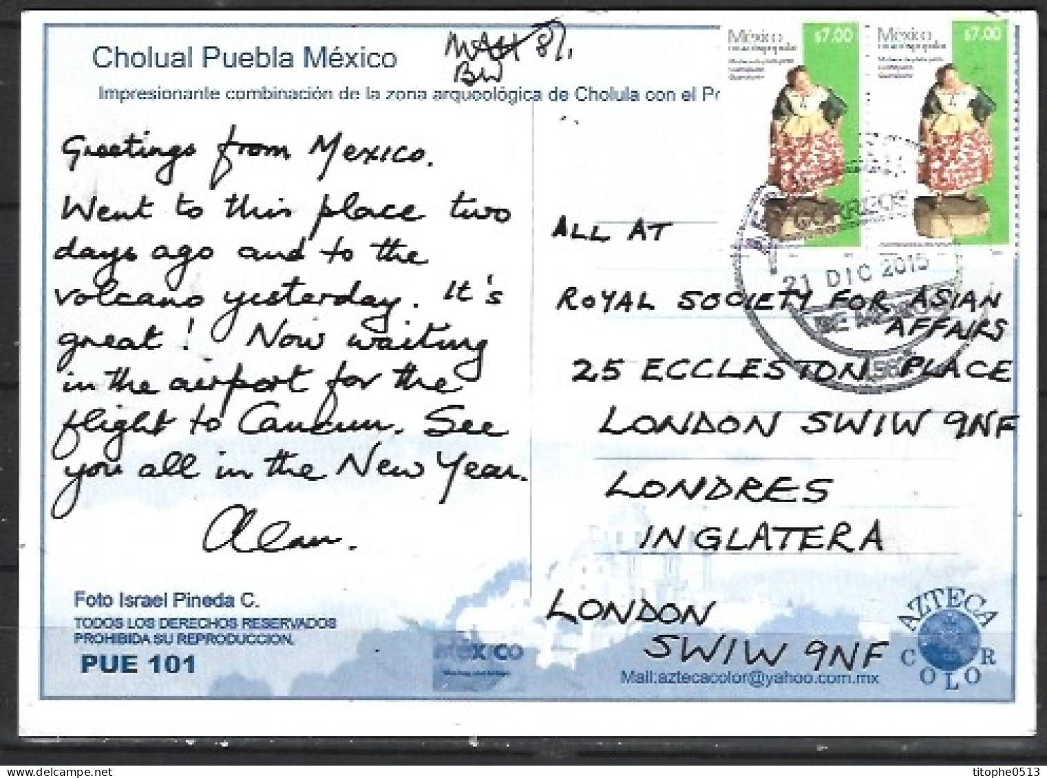 MEXIQUE. N°2668 De 2012 Sur Carte Postale. Poupée. - Poupées