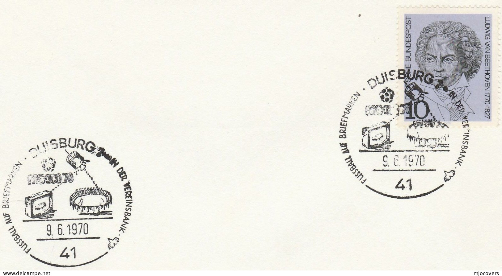 FOOTBALL - 1970 WORLD CUP  TV BROADCAST Via SATELLITE Soccer  Sport Germany Telecom Stamps Cover - 1970 – Mexico