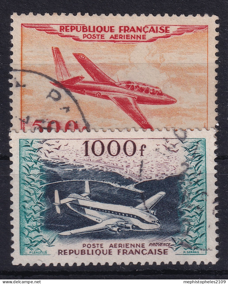 FRANCE 1954 - Canceled - YT 32, 33 - Poste Aérienne - 1927-1959 Gebraucht