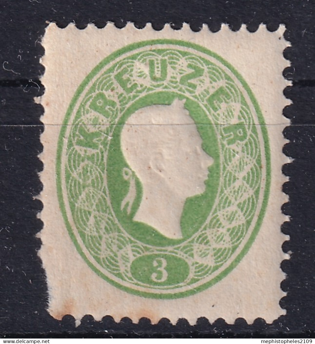 AUSTRIA 1866 - MLH - ANK 19N. - Reprint! - Broken Teeth On Lower Left Corner ... - Essais & Réimpressions