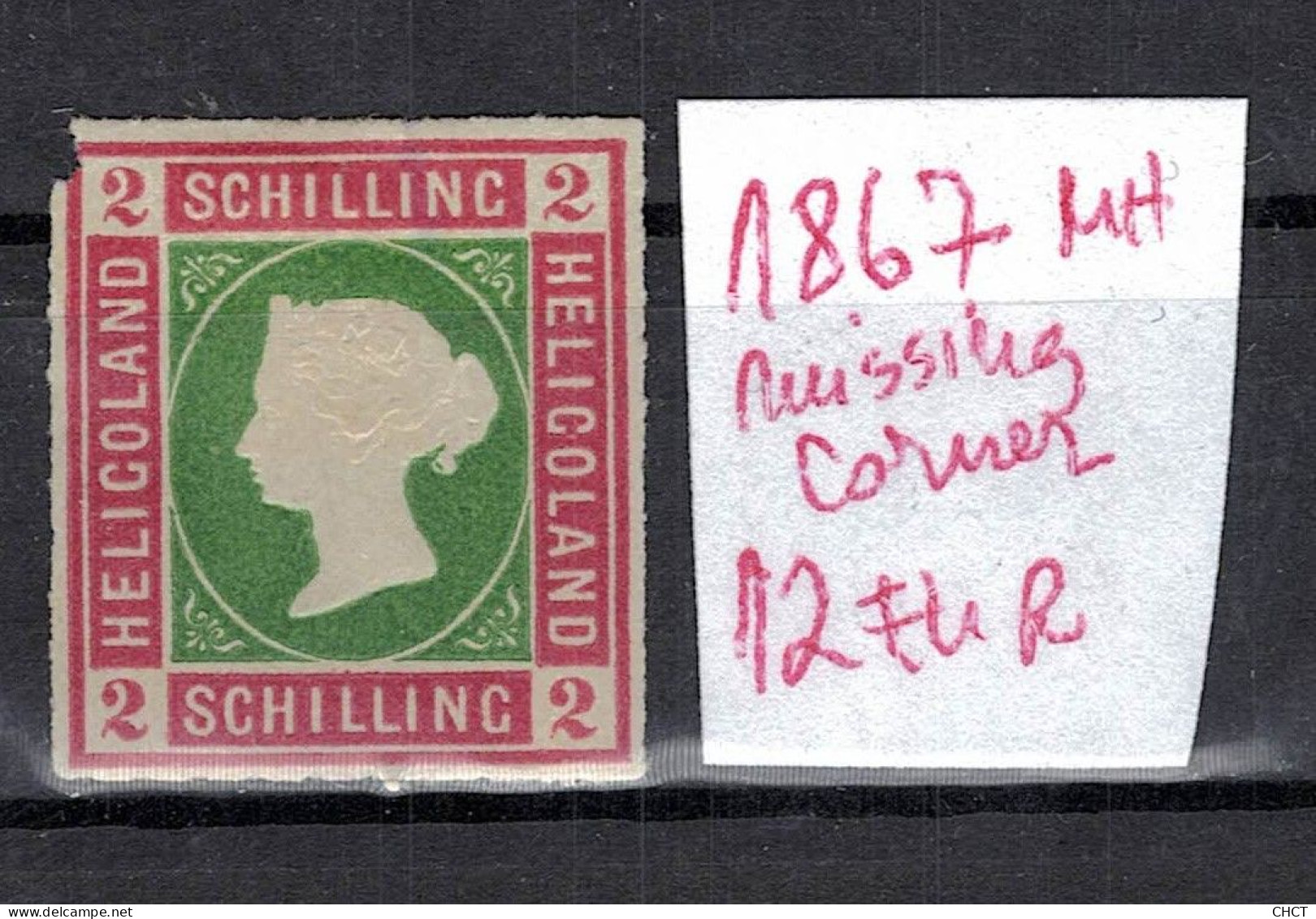 CHCT9 - 2 Schilling, Missing Corner, 1867, Helgoland, Heligoland, Germany - Heligoland