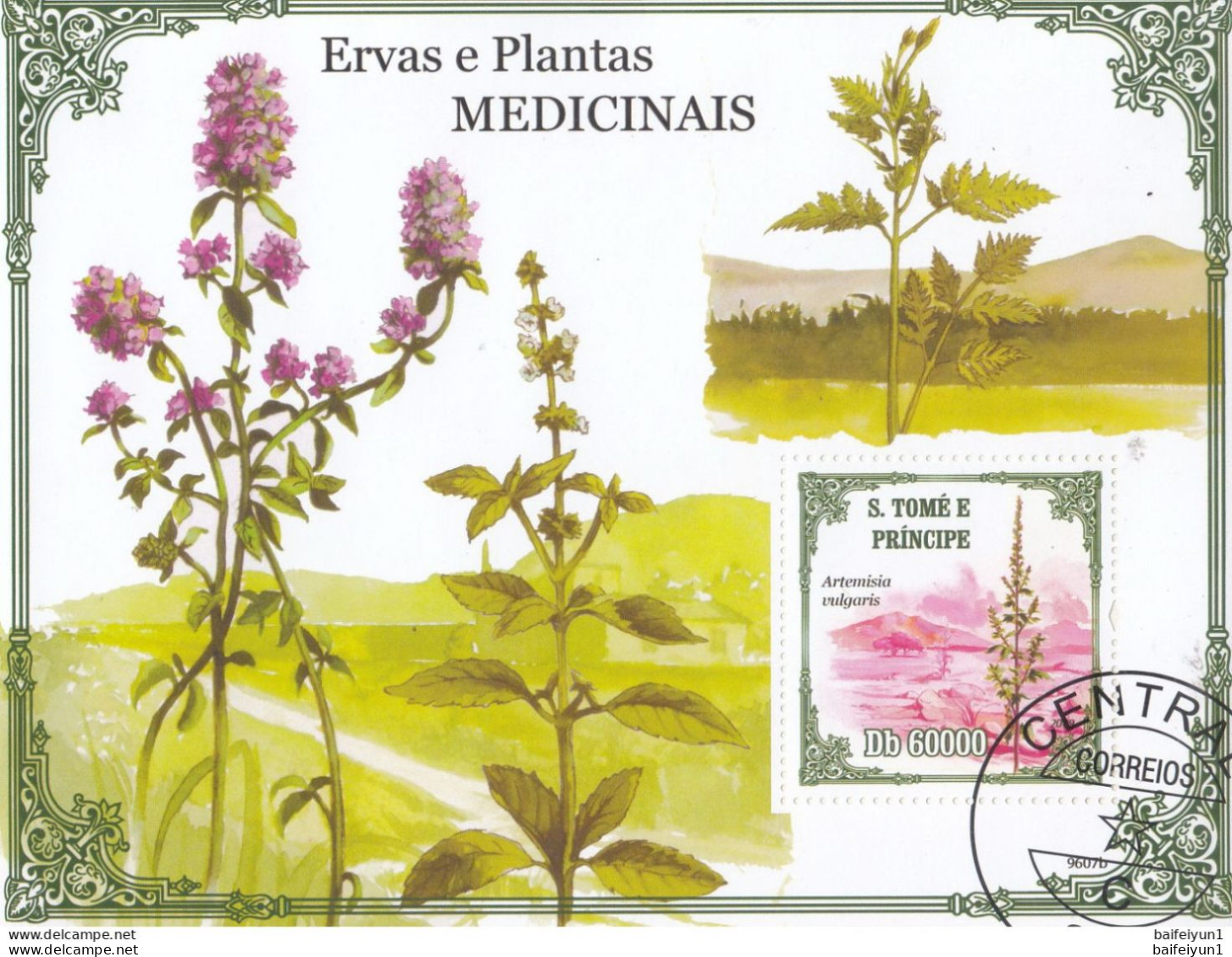 2009 Sao Tome And Principe Stamp The Plant Medicine  Sheetlet +S/S Cancel - Plantas Medicinales