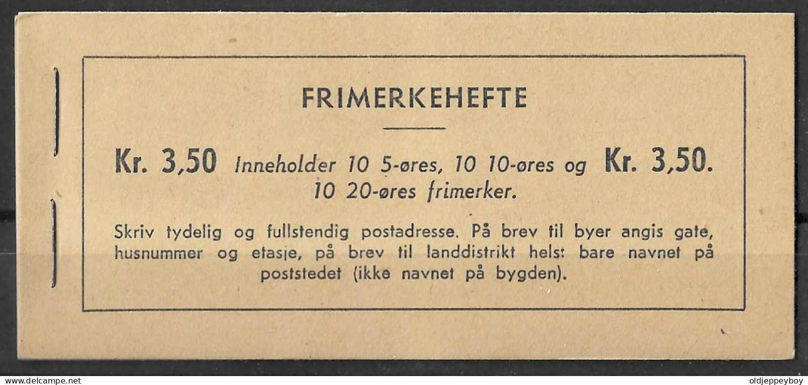 NORWAY, 1941, Booklet 20B H, 3.50 Kr, 5, 10, 20 Normal Very Fine, Rare Item, Postfris - Booklets