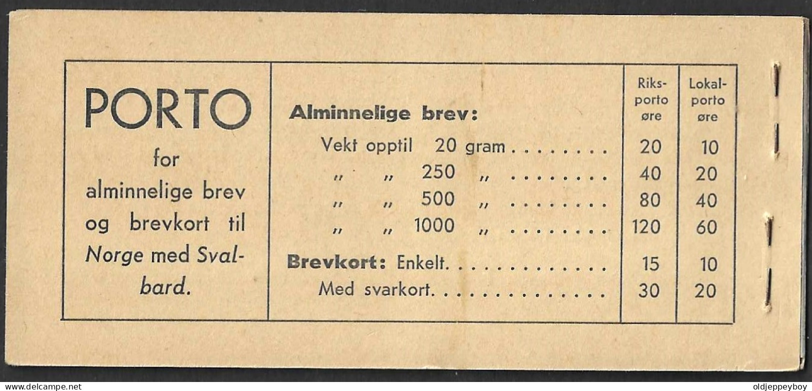 NORWAY, 1941, Booklet 20B H, 3.50 Kr, 5, 10, 20 Normal Very Fine, Rare Item, Postfris - Carnets