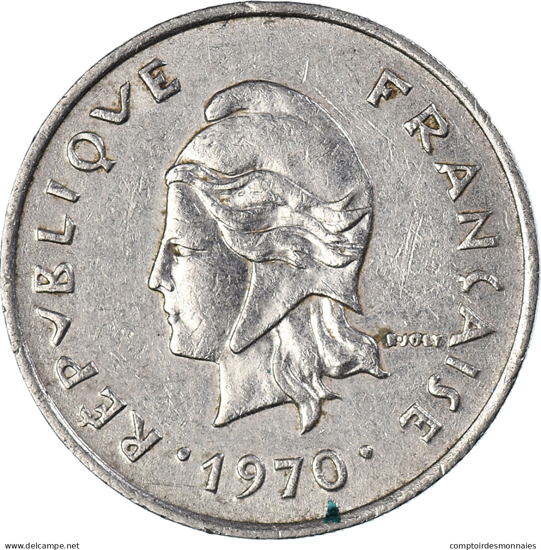 Monnaie, Nouvelle-Calédonie, 10 Francs, 1970 - Nieuw-Caledonië