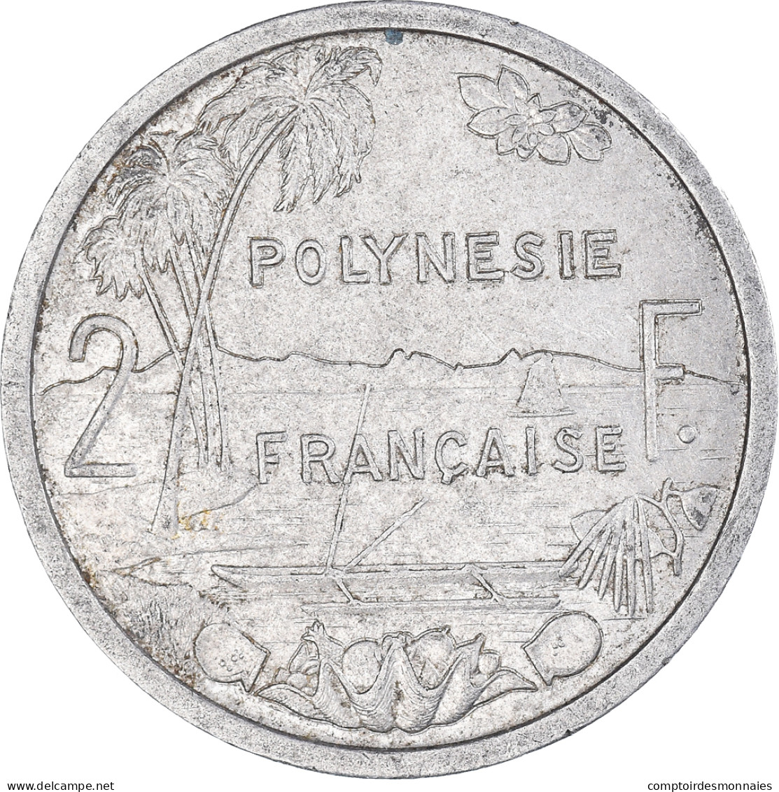 Monnaie, Polynésie Française, 2 Francs, 1965 - Frans-Polynesië