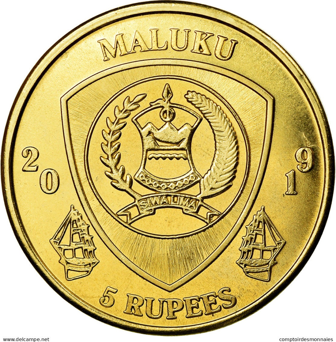 Monnaie, Congo Democratic Republic, 5 Rupees, 2019, Maluku - Harlequin Rasbora - Congo (République Démocratique 1998)