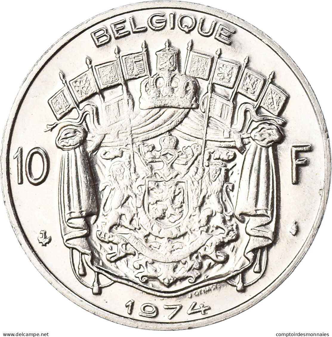 Monnaie, Belgique, 10 Francs, 10 Frank, 1974, Bruxelles, TTB+, Nickel, KM:155.1 - 10 Francs