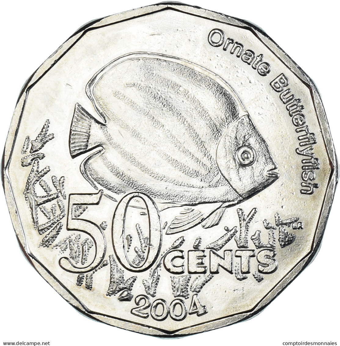 Monnaie, COCOS (KEELING) ISLANDS, 50 Cents, 2004, Roger Williams, Massachusetts - Autres & Non Classés