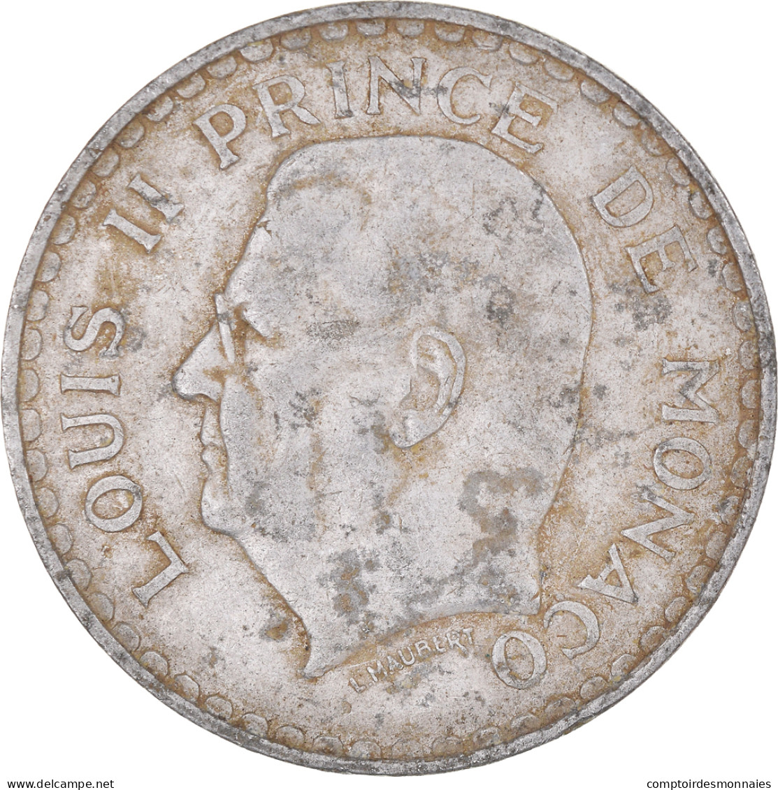 Monnaie, Monaco, 5 Francs, 1945 - 1922-1949 Louis II.