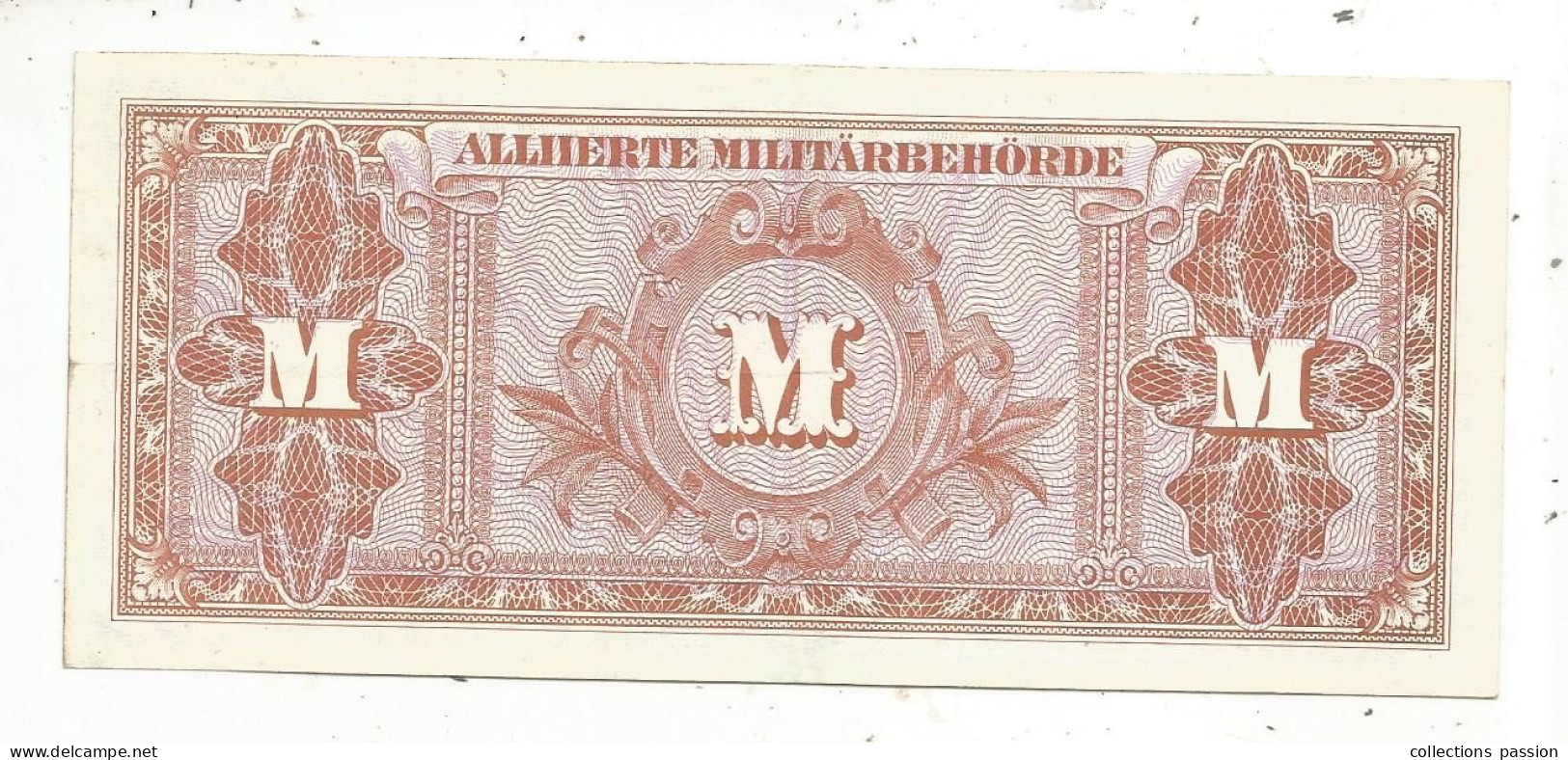 Billet , Allemagne, Allherte Militärbehörde, Hundert, 100 Mark, Série 1944, 2 Scans - 2° Guerre Mondiale
