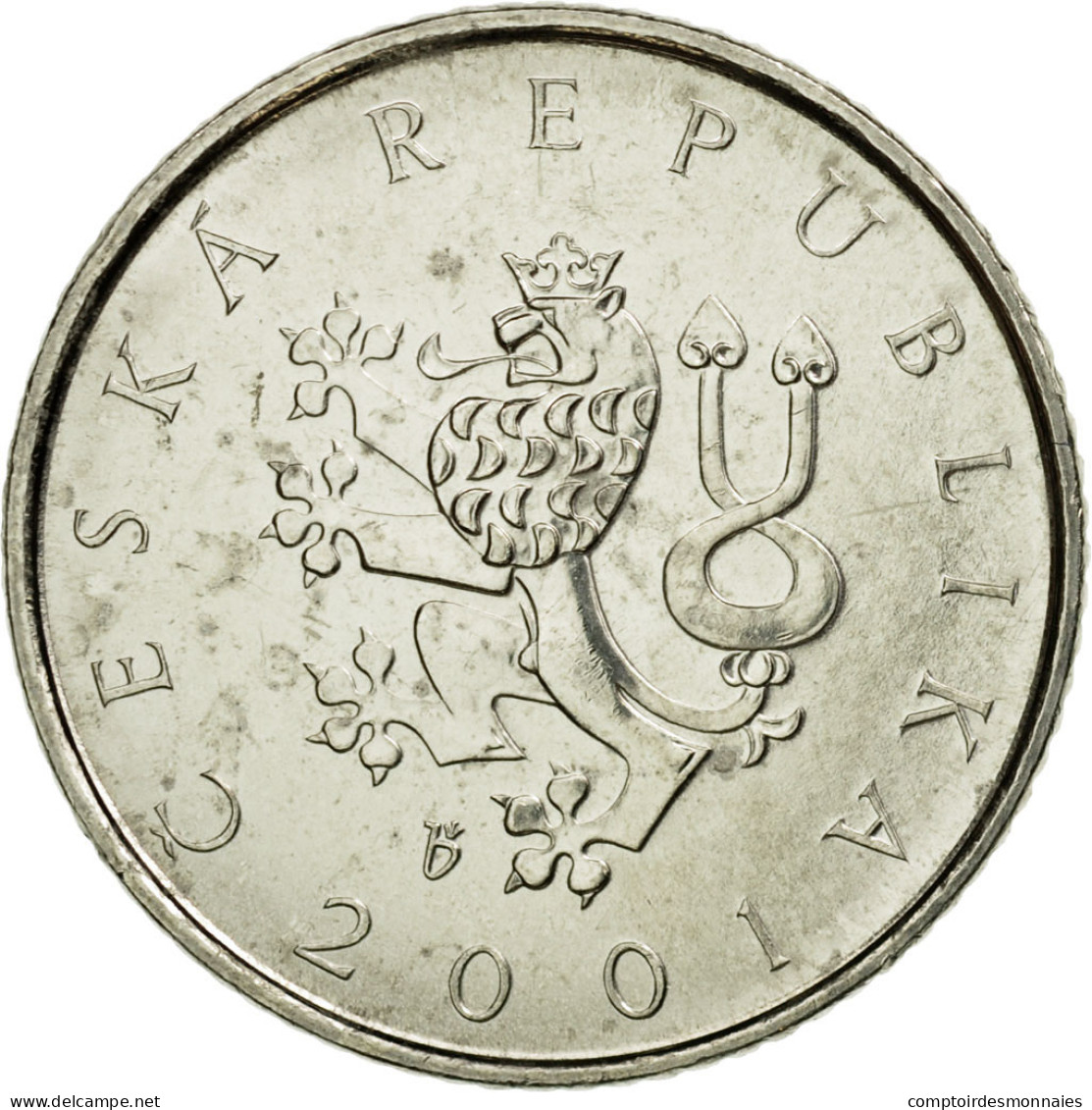 Monnaie, République Tchèque, Koruna, 2001, TTB, Nickel Plated Steel, KM:7 - Tchéquie