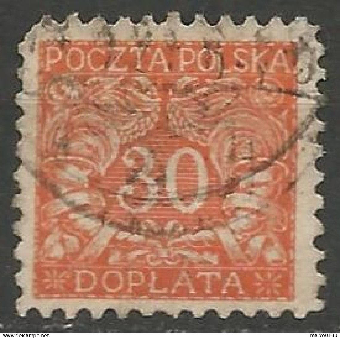 POLOGNE / TAXE N° 18 OBLITERE - Strafport