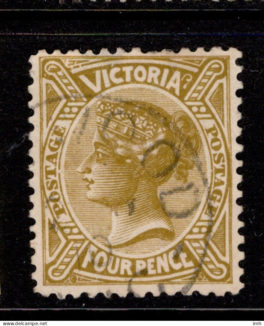 Vic 1901 SG 379 Four Pence Bistre-yellow Inscribed "Postage" Cat £4.00 - Oblitérés