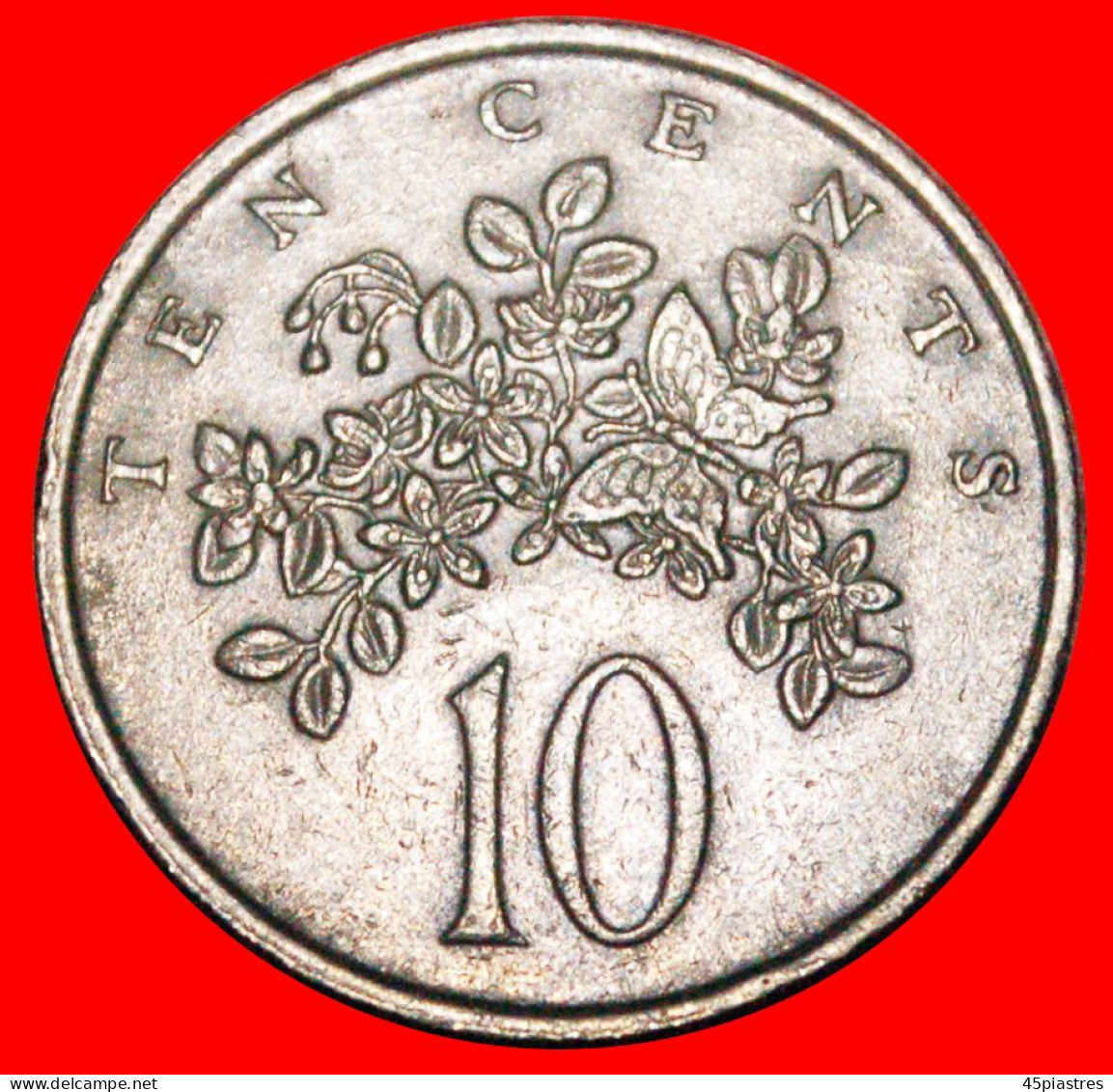 * GREAT BRITAIN (1969-1989): JAMAICA  10 CENTS 1982 BUTTERFLY! ·  LOW START · NO RESERVE! - Jamaique