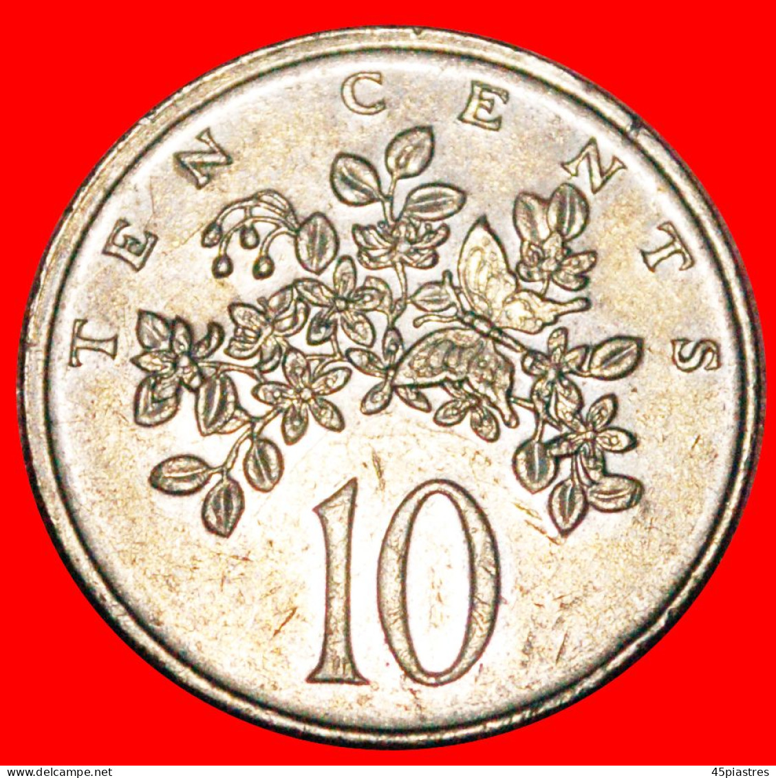 * GREAT BRITAIN (1969-1989): JAMAICA  10 CENTS 1986 BUTTERFLY!  ·  LOW START · NO RESERVE! - Jamaica