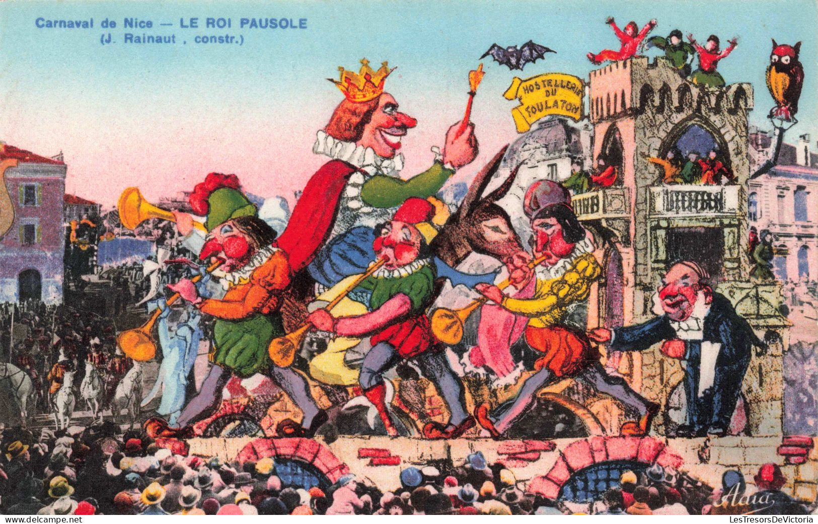 FRANCE - Nice - Carnaval De Nice - Le Roi Pausole - Char - Colorisé - Animé - Carte Postale Ancienne - Carnaval