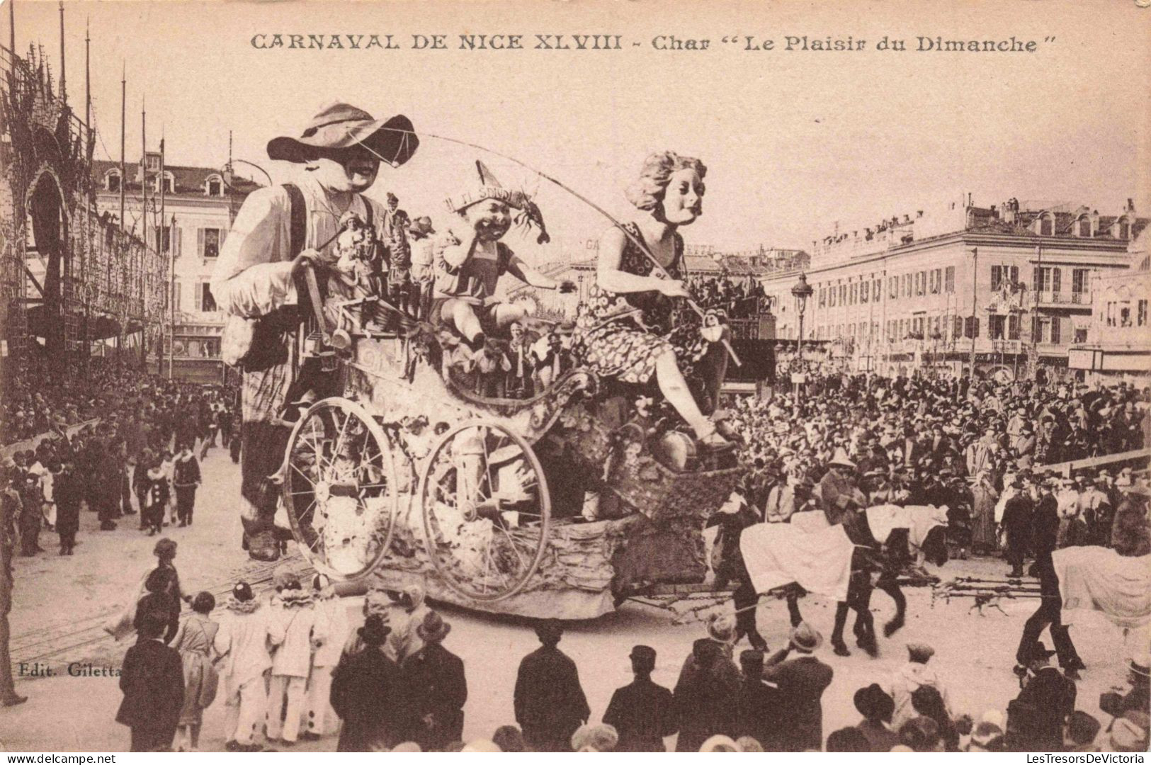 FRANCE - Carnaval De Nice XLVIII - Char "Le Plaisir Du Dimanche" - Char - Animé - Carte Postale Ancienne - Karneval