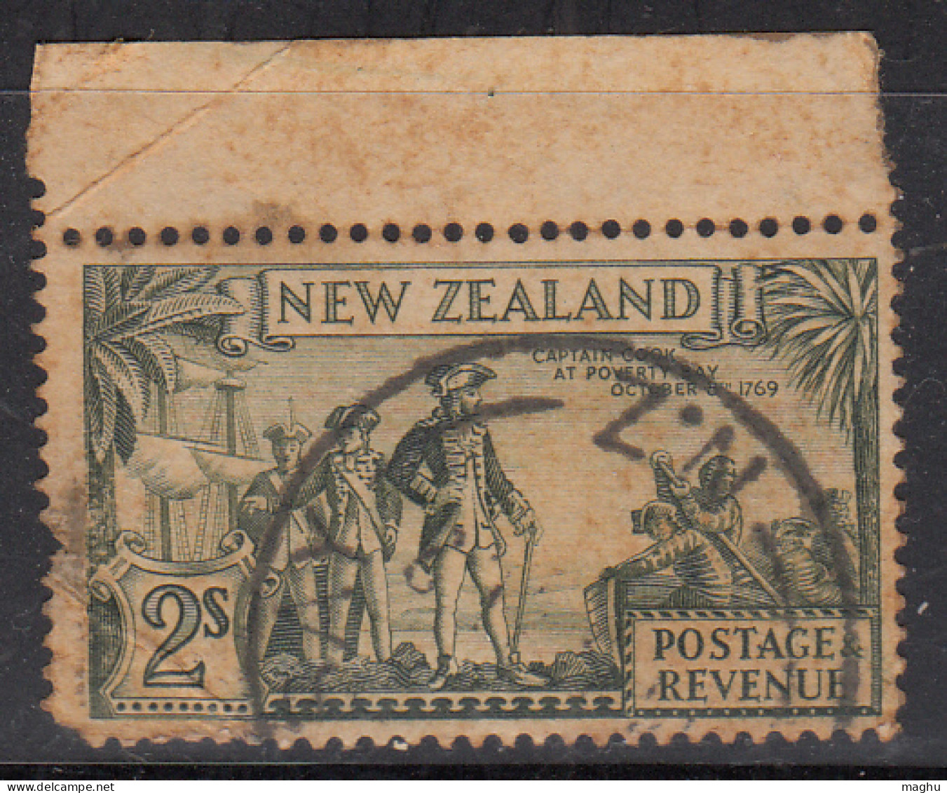 2s Used Captain Cook, New Zealand SG589, (Perf.,13½ X 13½) 1936 - Usati