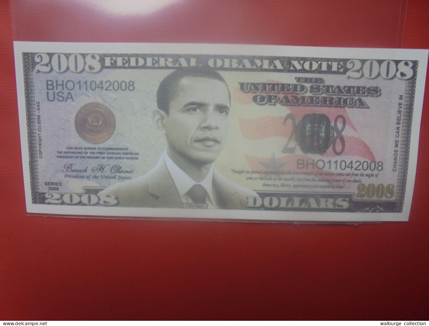 Présidentiel Dollar 2008 "Obama" (B.30) - Colecciones Lotes Mixtos