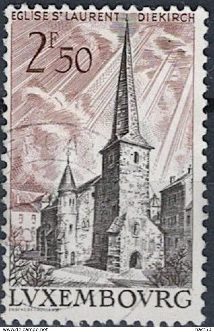 Luxemburg - St. Laurentiuskirche, Diekirch (MiNr: 659) 1962 - Gest Used Obl - Oblitérés