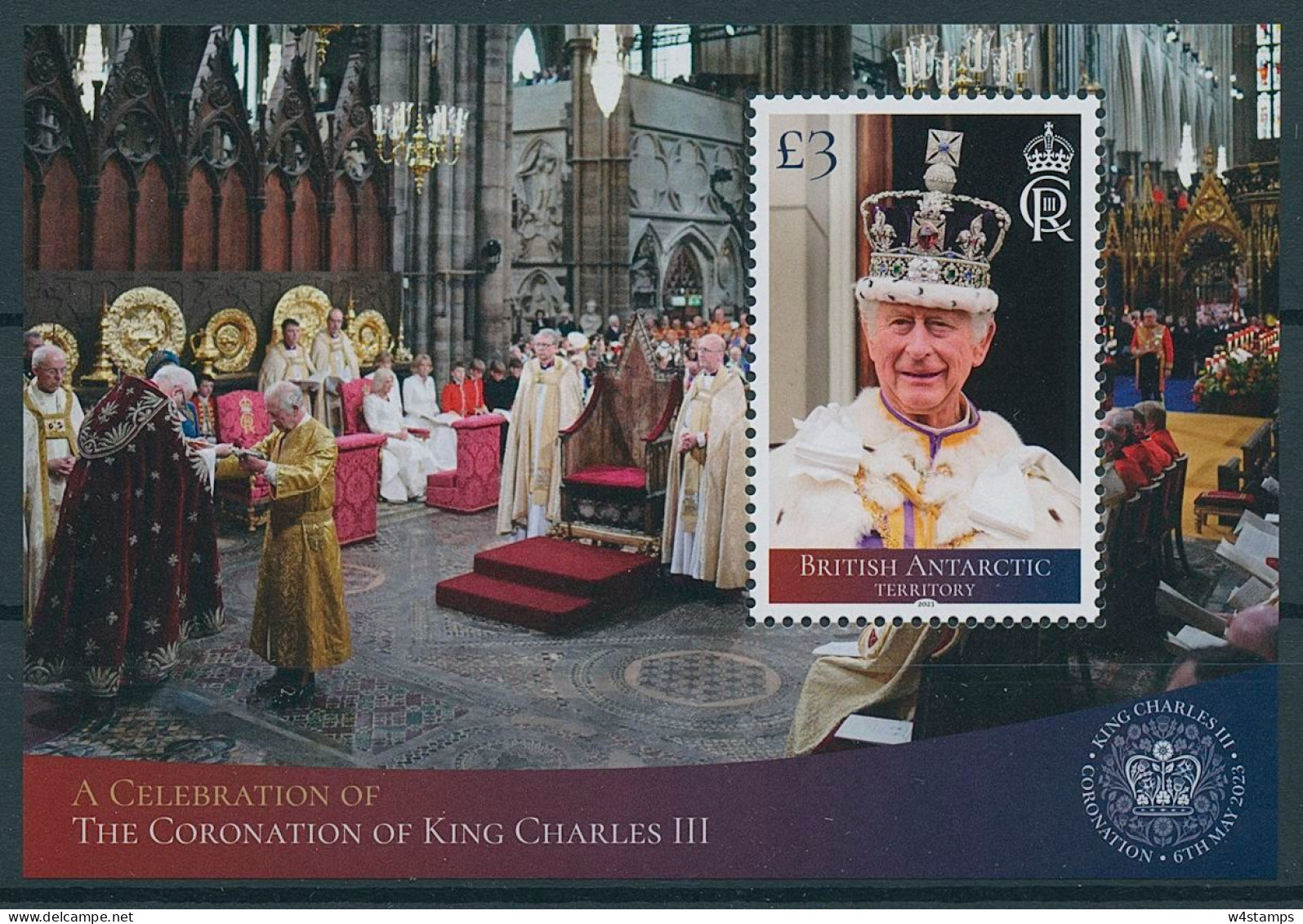 BAT Stamps 2023 MNH King Charles III Coronation Royalty 1v M/S - Ongebruikt