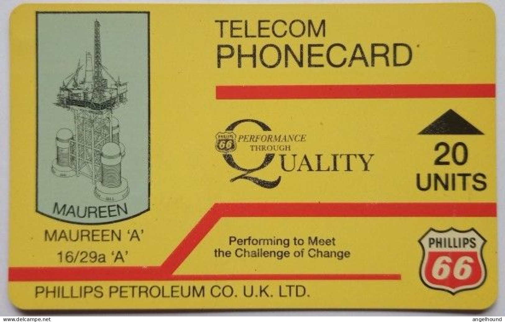 UK 20 Units  Phillips Petroleum - Maureen ( Blue IPL Logo ) - [ 2] Oil Drilling Rig