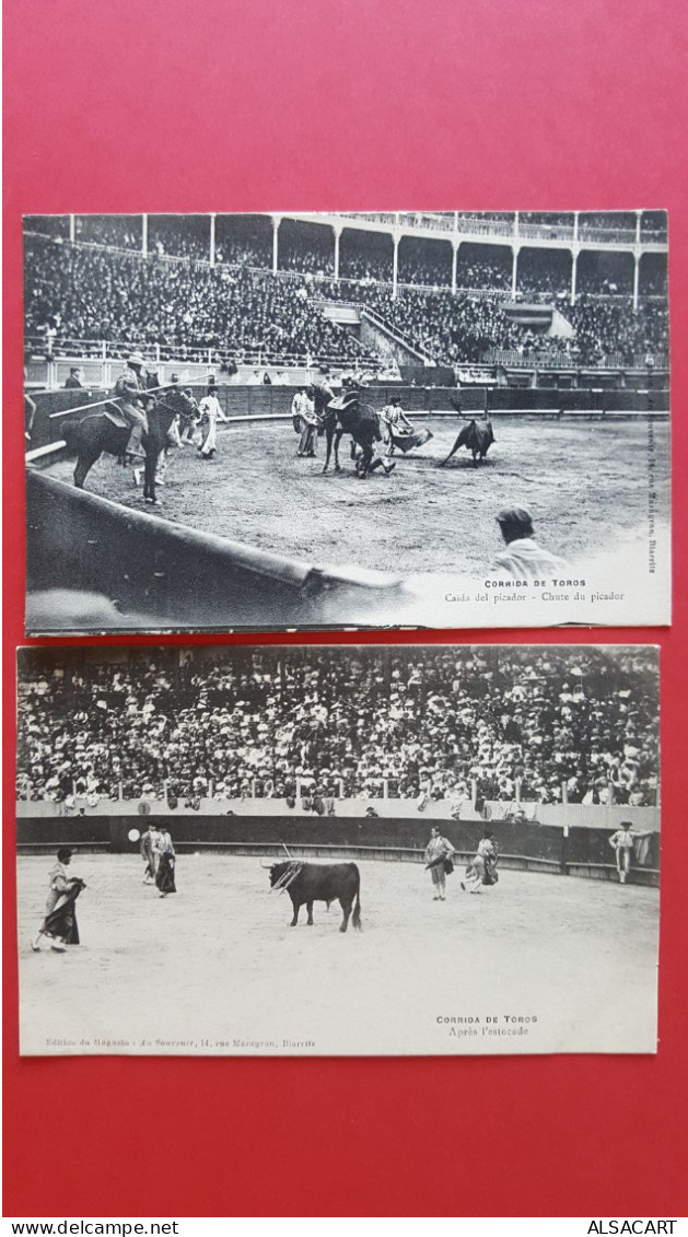 Corrida De Toros , Lot De 4 Cartes - Corrida